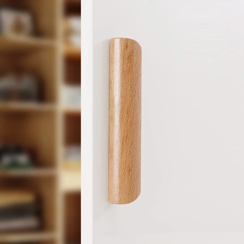 Simple Beech Wood Cabinet Handles
