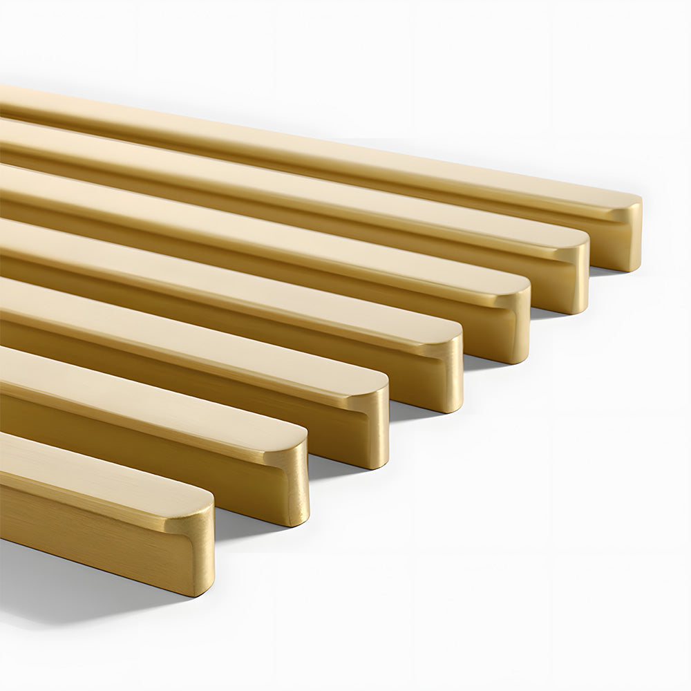 Modern Solid Brass Gold Kitchen Cabinet Pulls