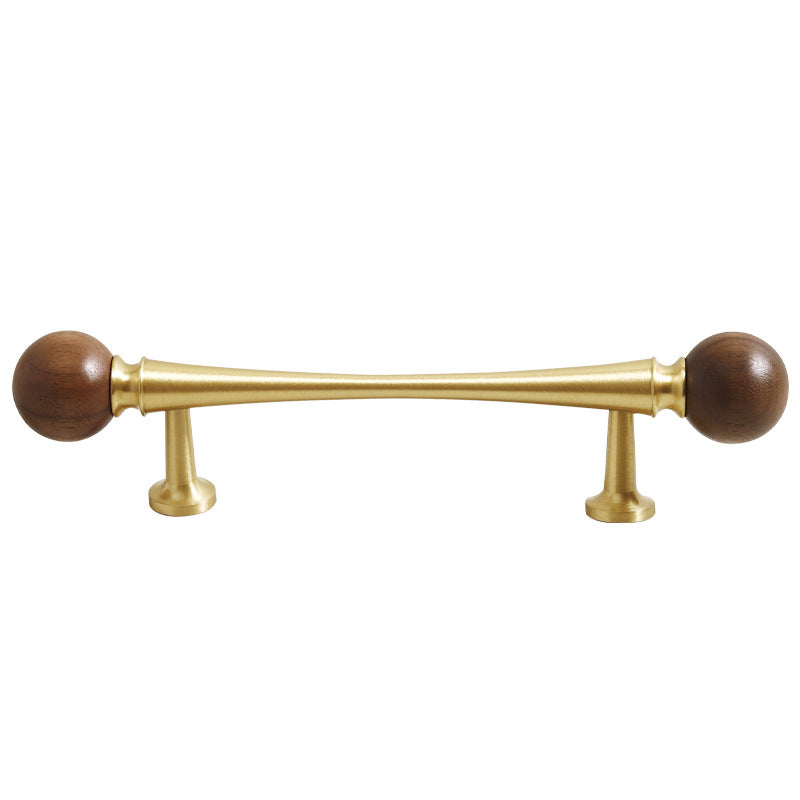 Moderne Messing Walnussgold Küchenschrankgriffe