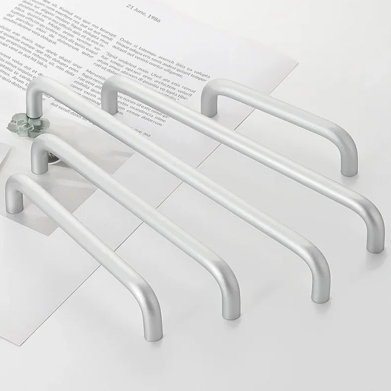 Küchenschrankgriffe aus silberner Aluminiumlegierung