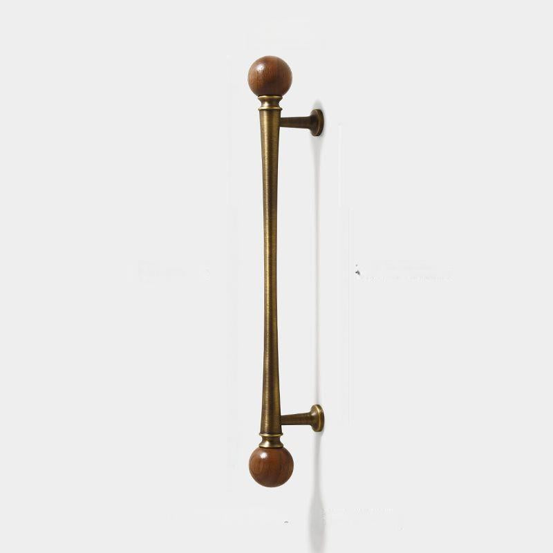 Antike Küchengriffe aus Bronze, Nussbaum und Messing