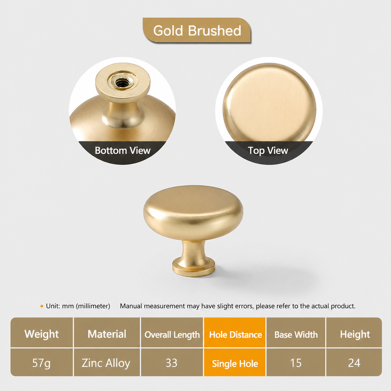 Modern Gold Zinc Alloy Cabinet Handles For Kitchen