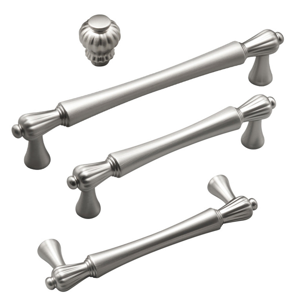 Stylish Silver Bar Drawer Pulls Handles for Bedroom
