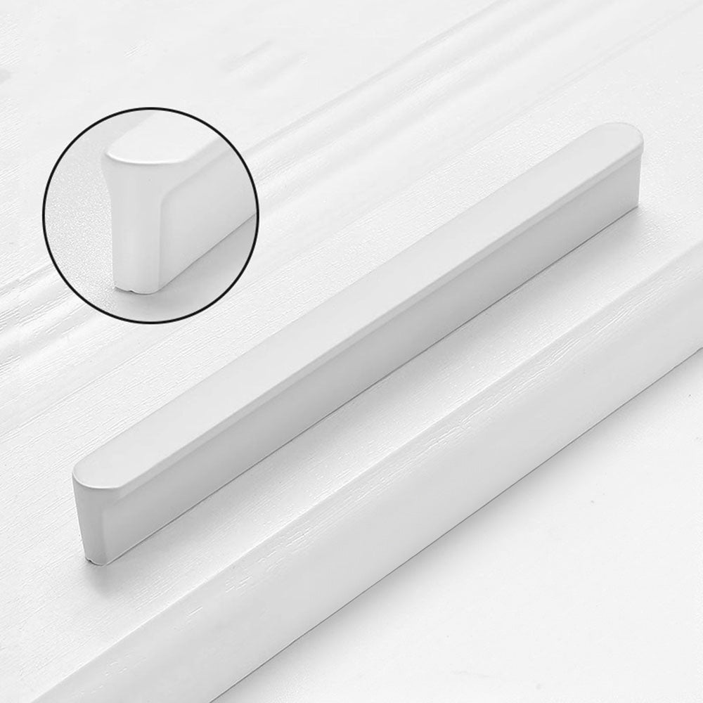 Große weiße Aluminium-Schubladengriffe