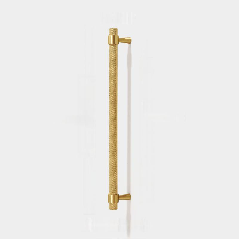 Vintage Solid Brass Gold Knurled Cabinet Drawer Handles