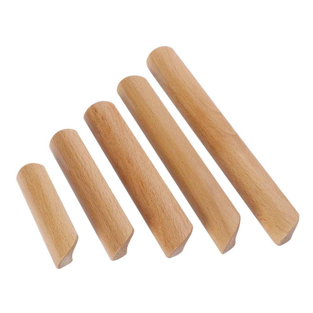Simple Beech Wood Cabinet Handles