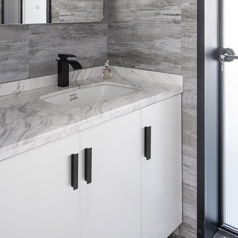 Black Trapezoid Cabinet Handles