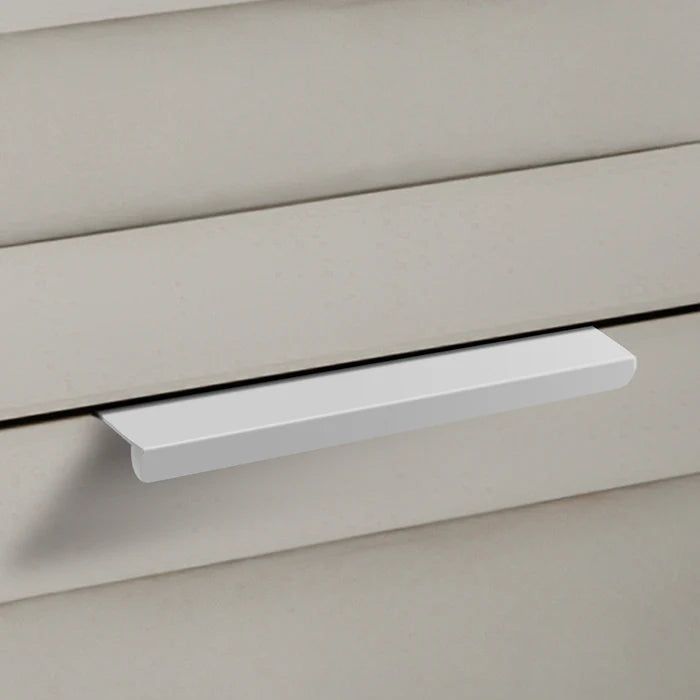 Modern White Aluminum Cabinet Profile Edge Pull Handles for Kitchen