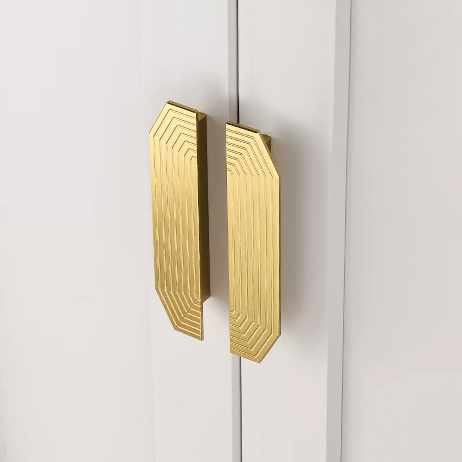 Moderne rechteckige Küchengriffe aus Aluminiumlegierung in Gold