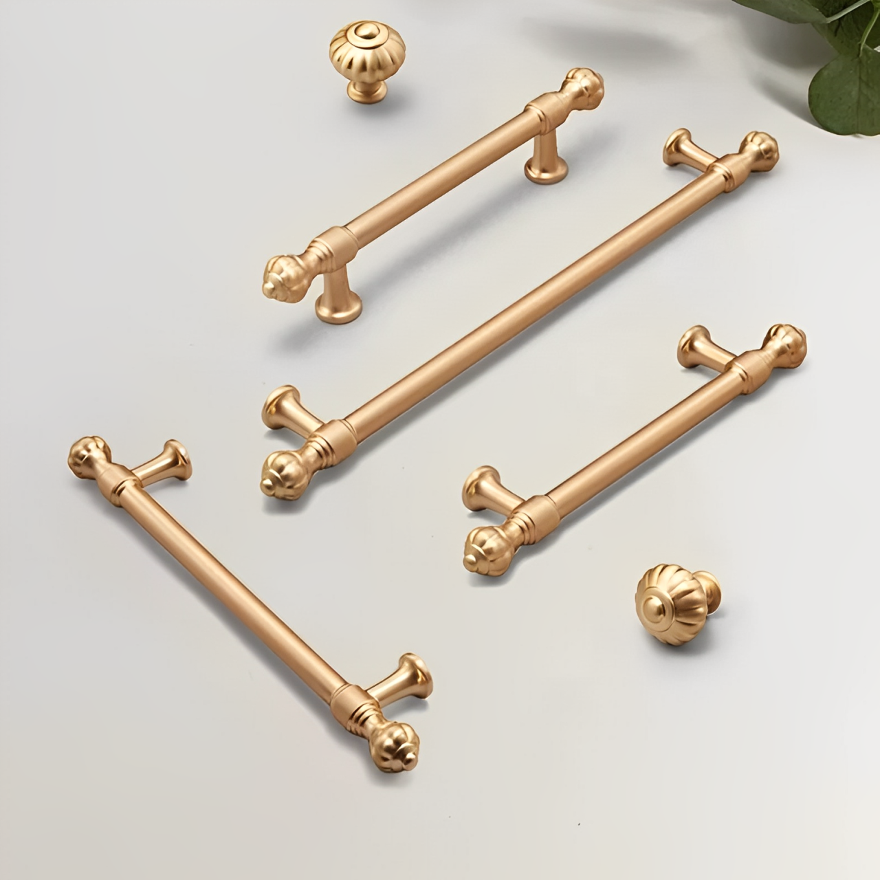 Kürbiskopf-Küchenschrankgriffe aus Gold