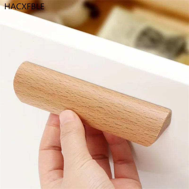 Simple Beech Wood Cabinet Handles