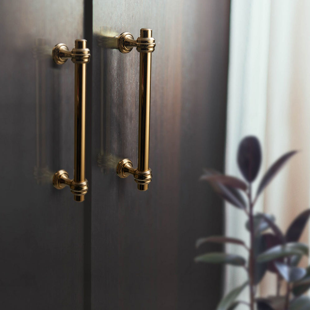 Modern Brushed Gold Polished Kitchen Cabinet Cupboard Handles