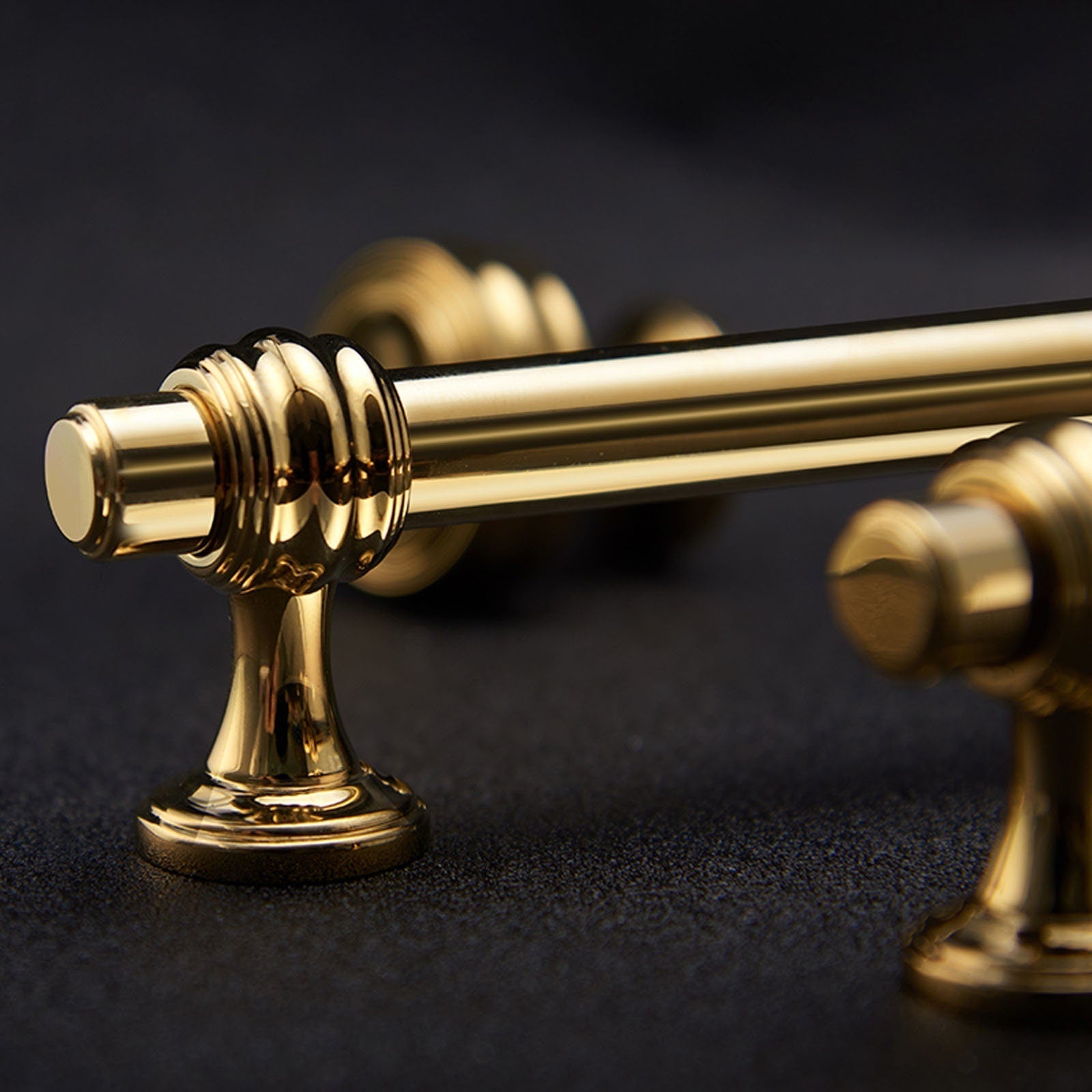 Modern Brushed Gold Polished Kitchen Cabinet Cupboard Handles