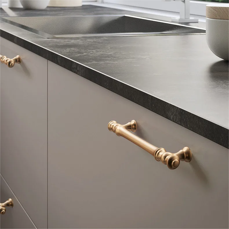 Modern Gold Aluminium Kitchen Cabinet Dresser Handles
