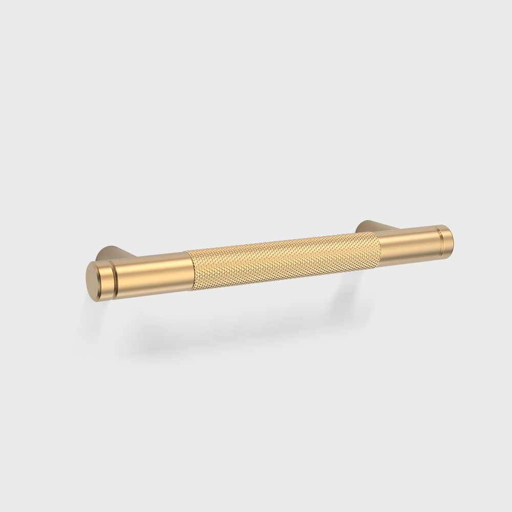 Modern Aluminum Gold Knurled Kitchen Cabinet Pulls Bar Handles