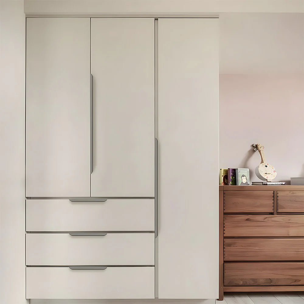 Simple Grey Aluminium Cabinet Profile Edge Pull Handles