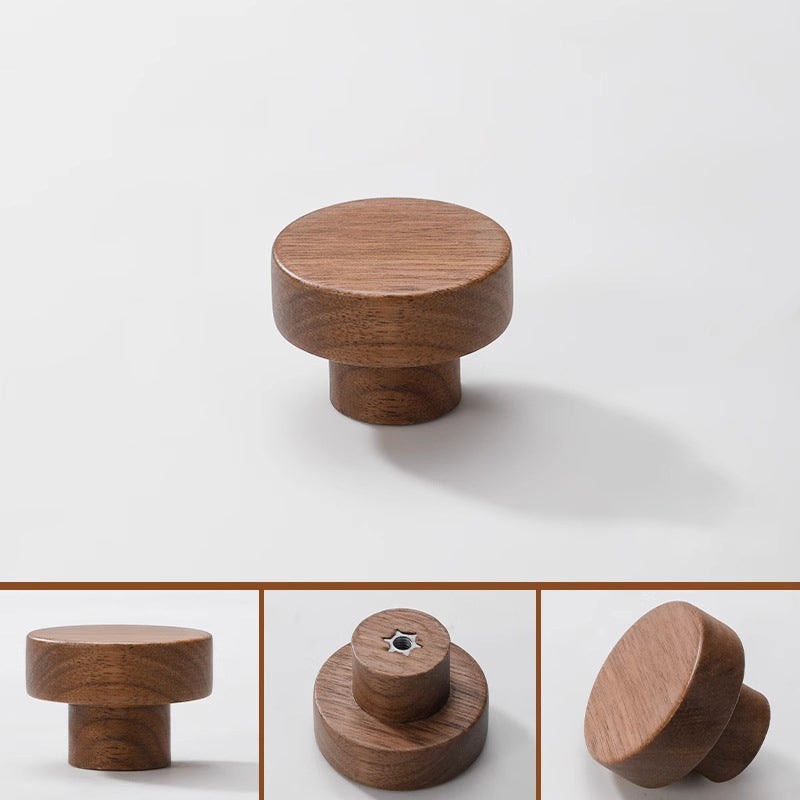 Round Wooden Knobs for Cabinets Drawers