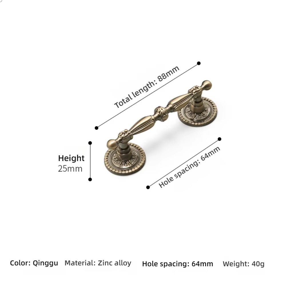 Retro-Möbelgriffe und -knöpfe aus Bronze