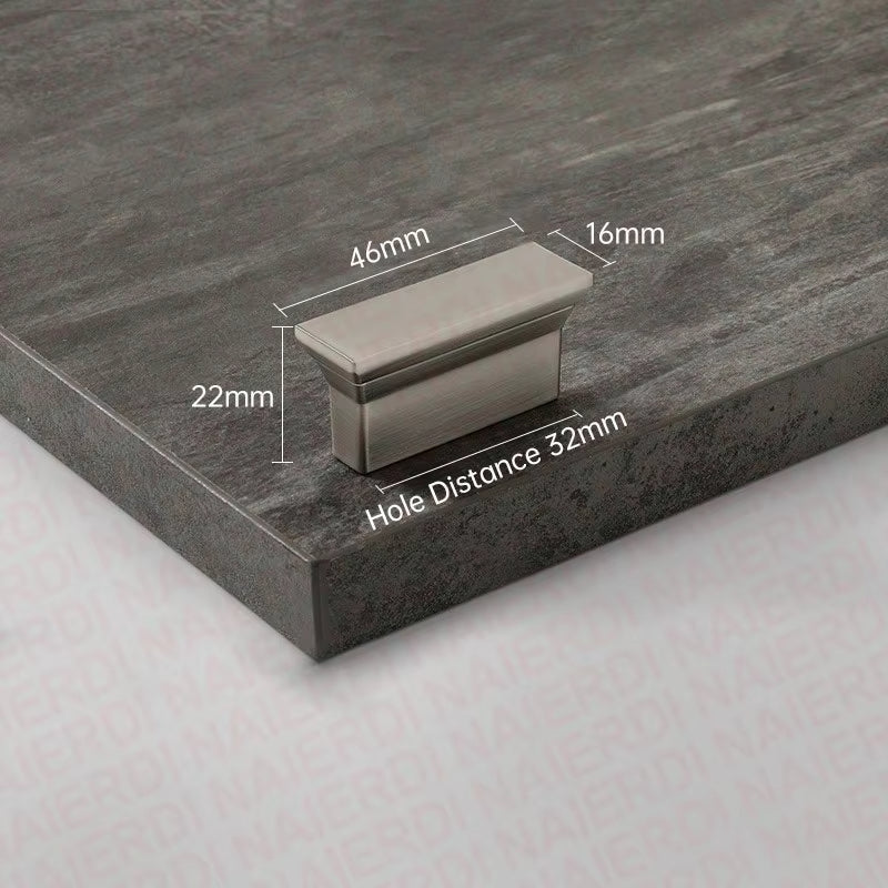 Schrankgriffe aus gebürstetem Stahl, Trapezform