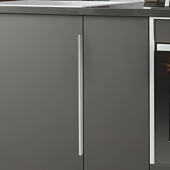 Modern White Aluminum Cabinet Profile Edge Pull Handles for Kitchen