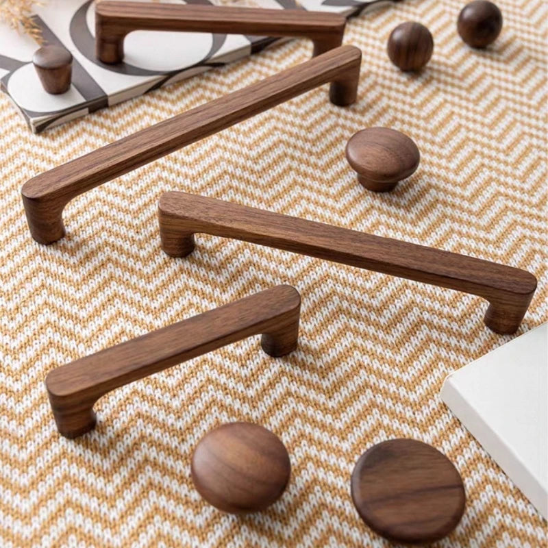 Walnut Wood Cabinet Handles
