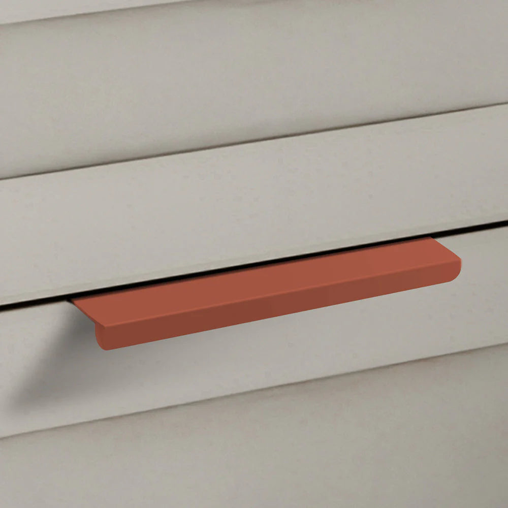 Modern Orange Aluminium Cabinet Edge Pull Profile Handles