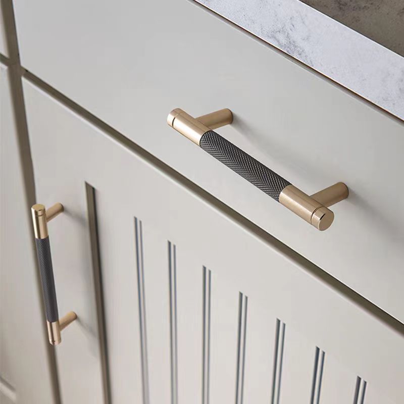 Küchenschubladengriffe aus gerändelter Aluminiumlegierung, silberfarben