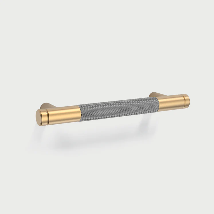 Küchenschubladengriffe aus gerändelter Aluminiumlegierung, silberfarben