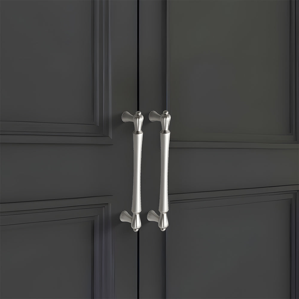 Stylish Silver Bar Drawer Pulls Handles for Bedroom